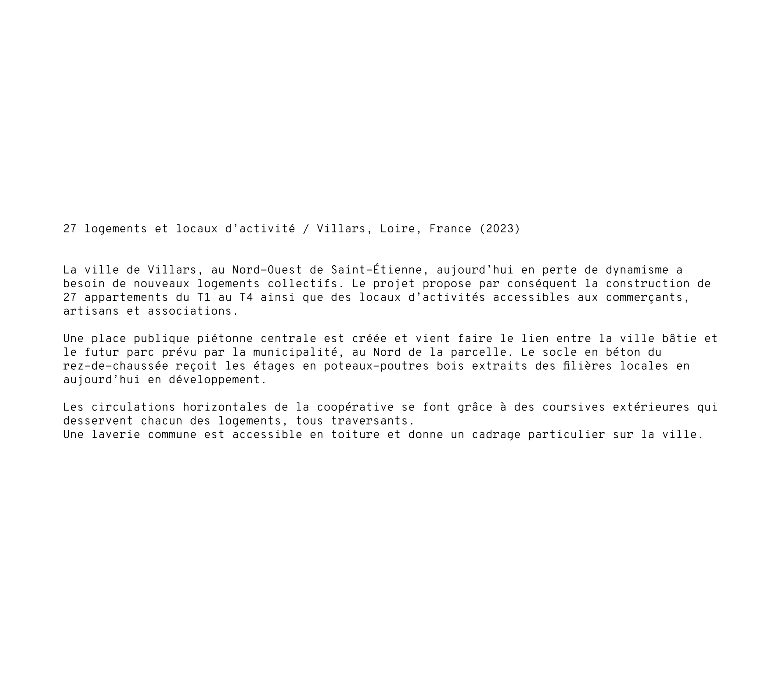 Villars - Logements collectifs - Texte Villars - Logements collectifs - Texte