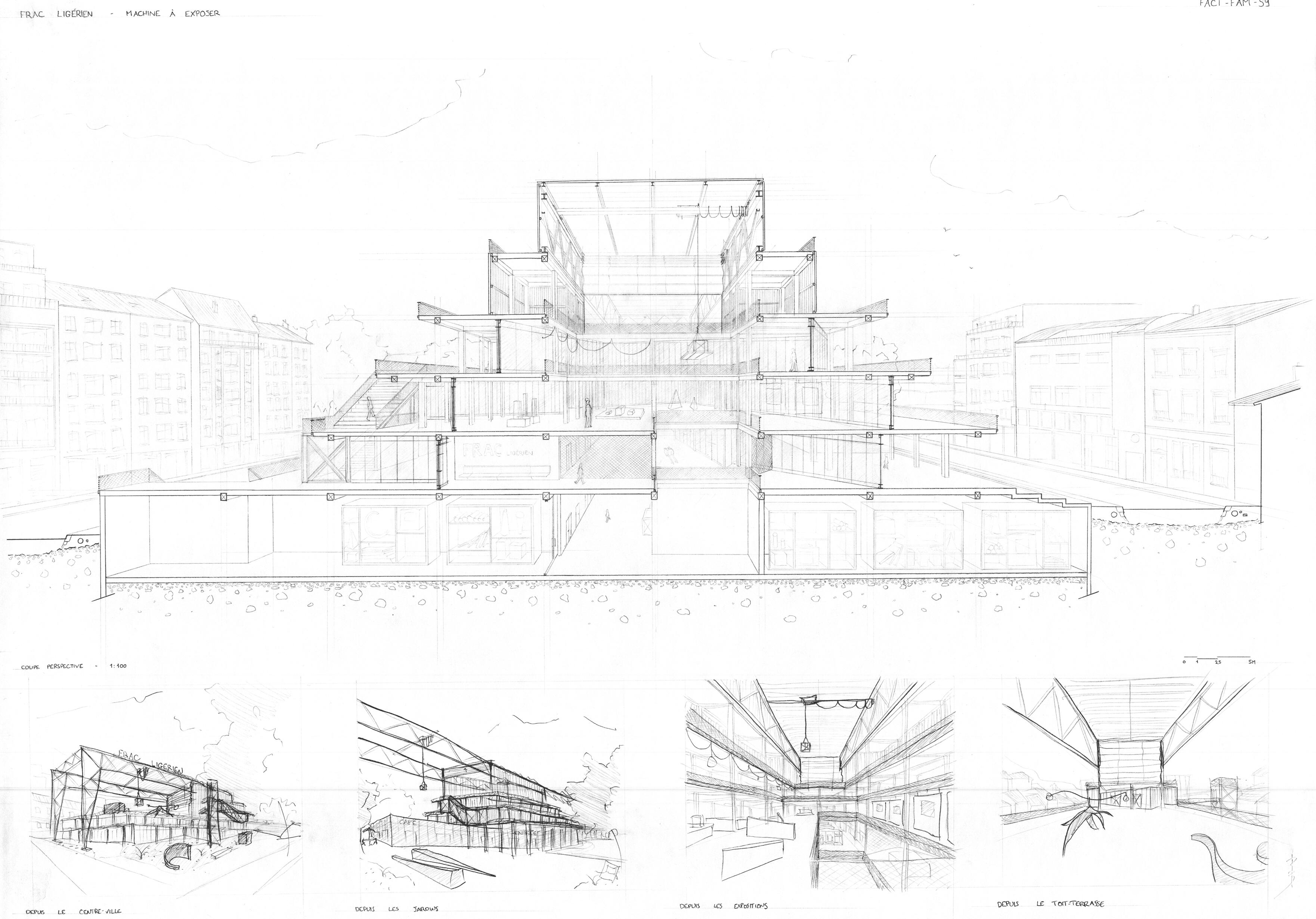 FRAC Ligérien - Coupe perspective 100 FRAC Ligérien - Coupe perspective 100